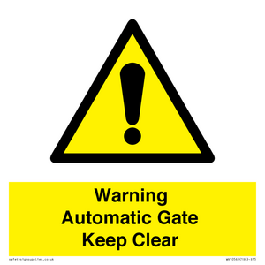 Warning Automatic Gate Keep Clear